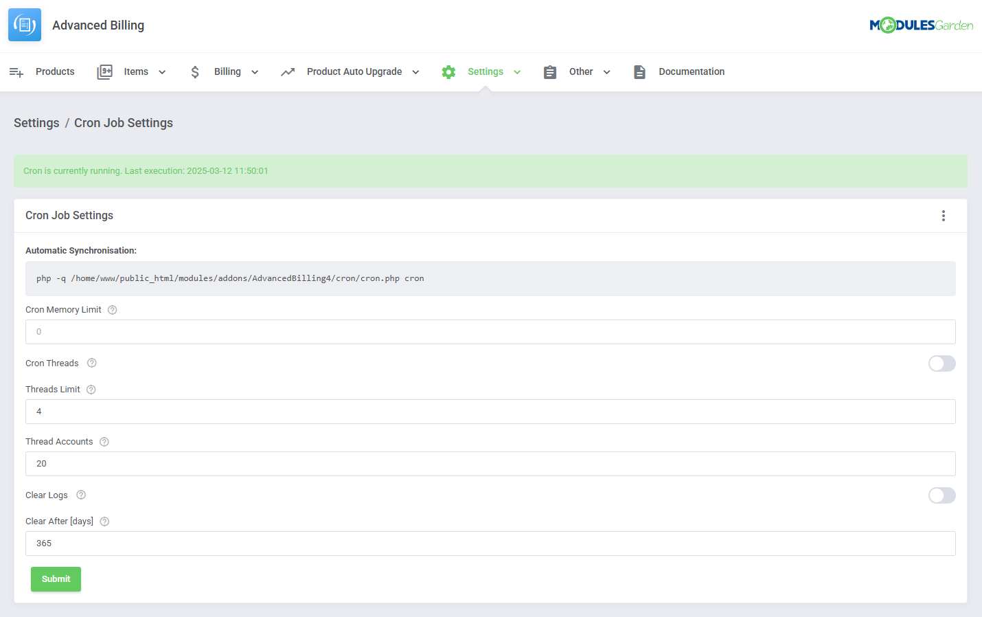 Advanced Billing For WHMCS: Module Screenshot 43