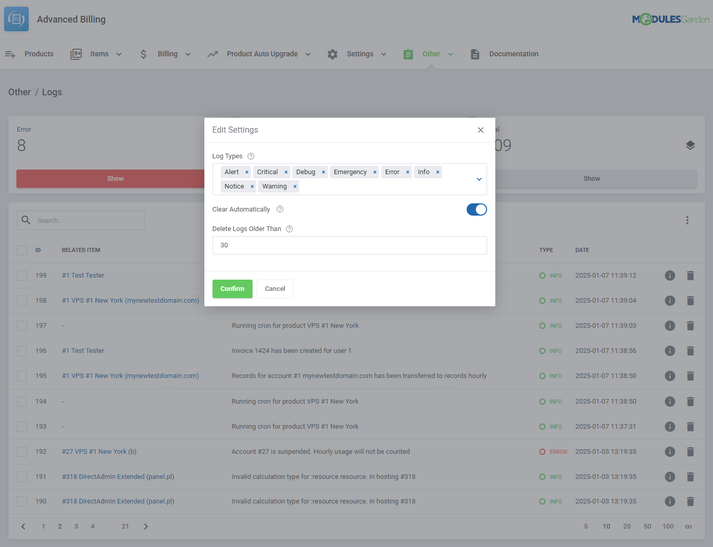 Advanced Billing For WHMCS: Module Screenshot 51