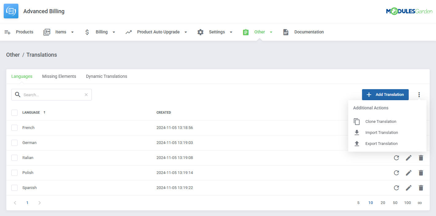 Advanced Billing For WHMCS: Module Screenshot 45