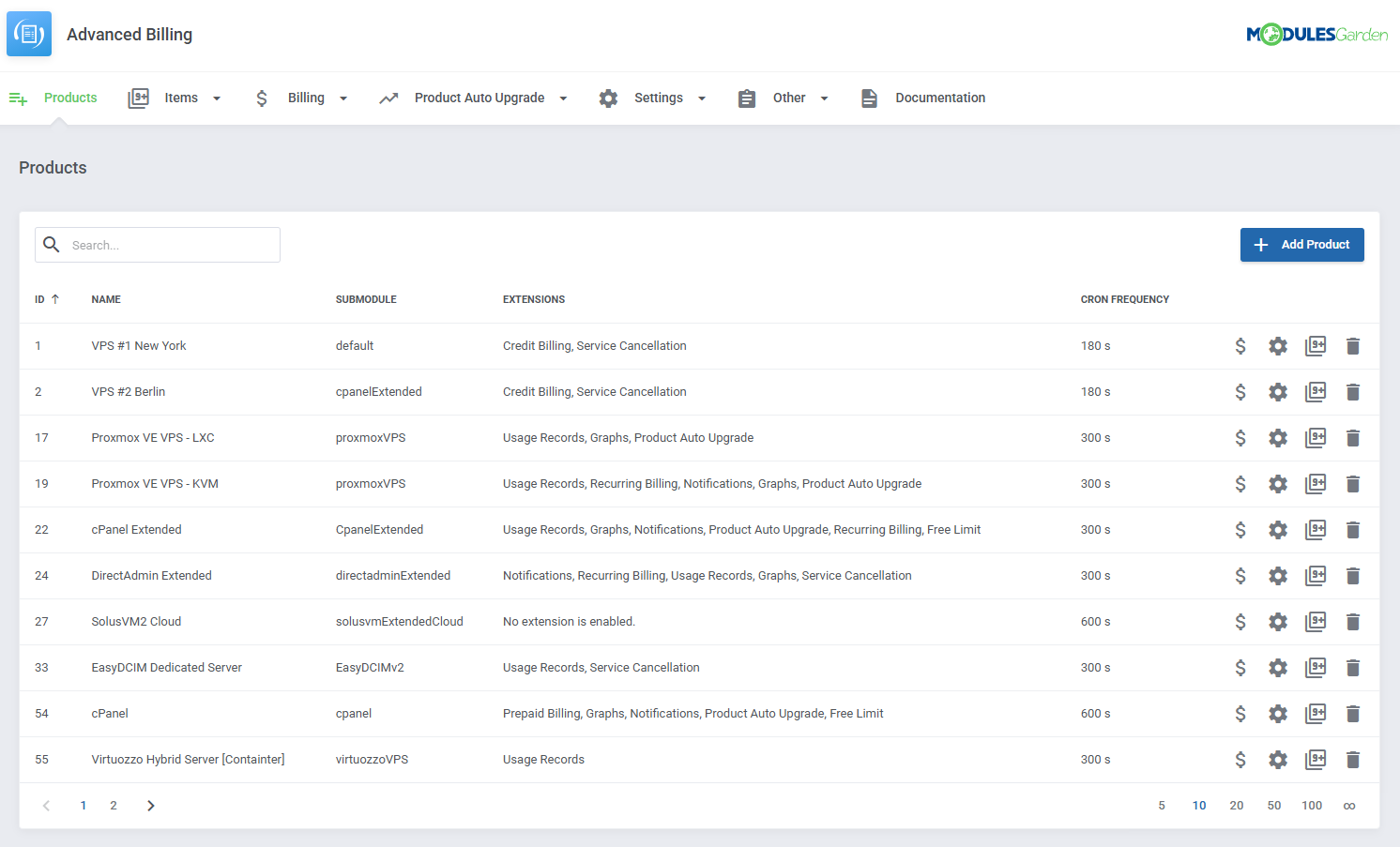 Advanced Billing For WHMCS: Module Screenshot 10