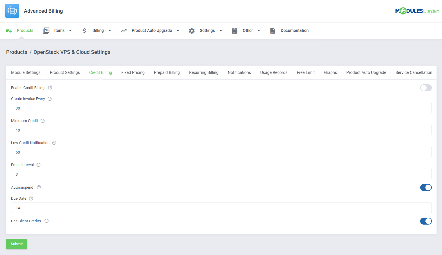 Advanced Billing For WHMCS: Module Screenshot 17