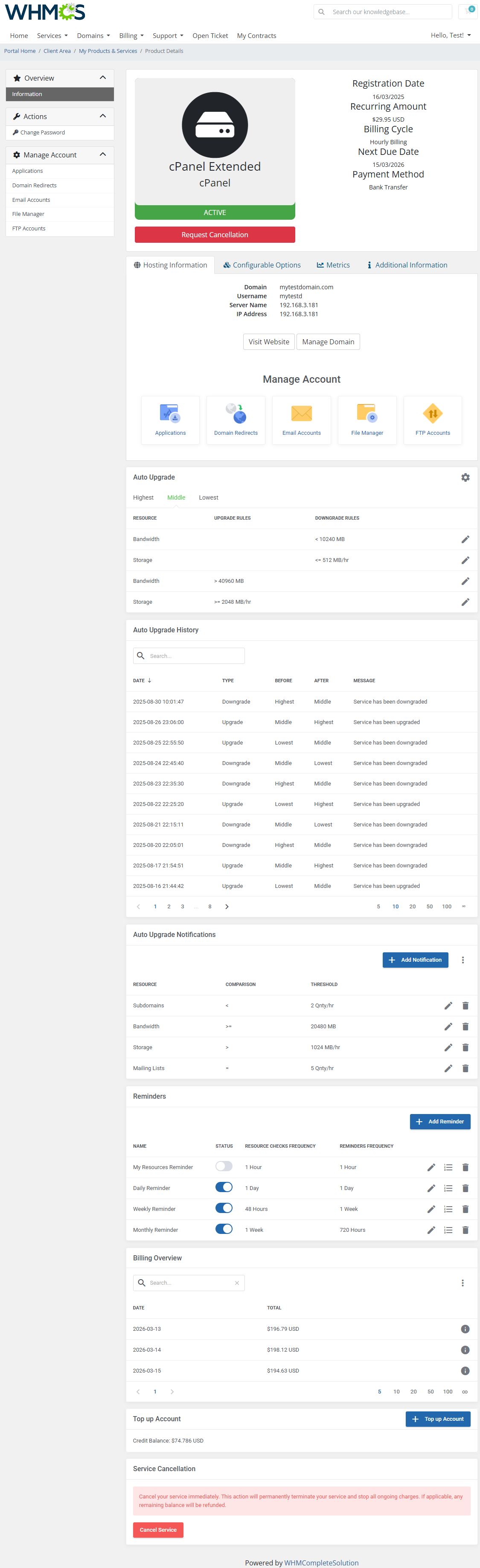 Advanced Billing For WHMCS: Module Screenshot 2