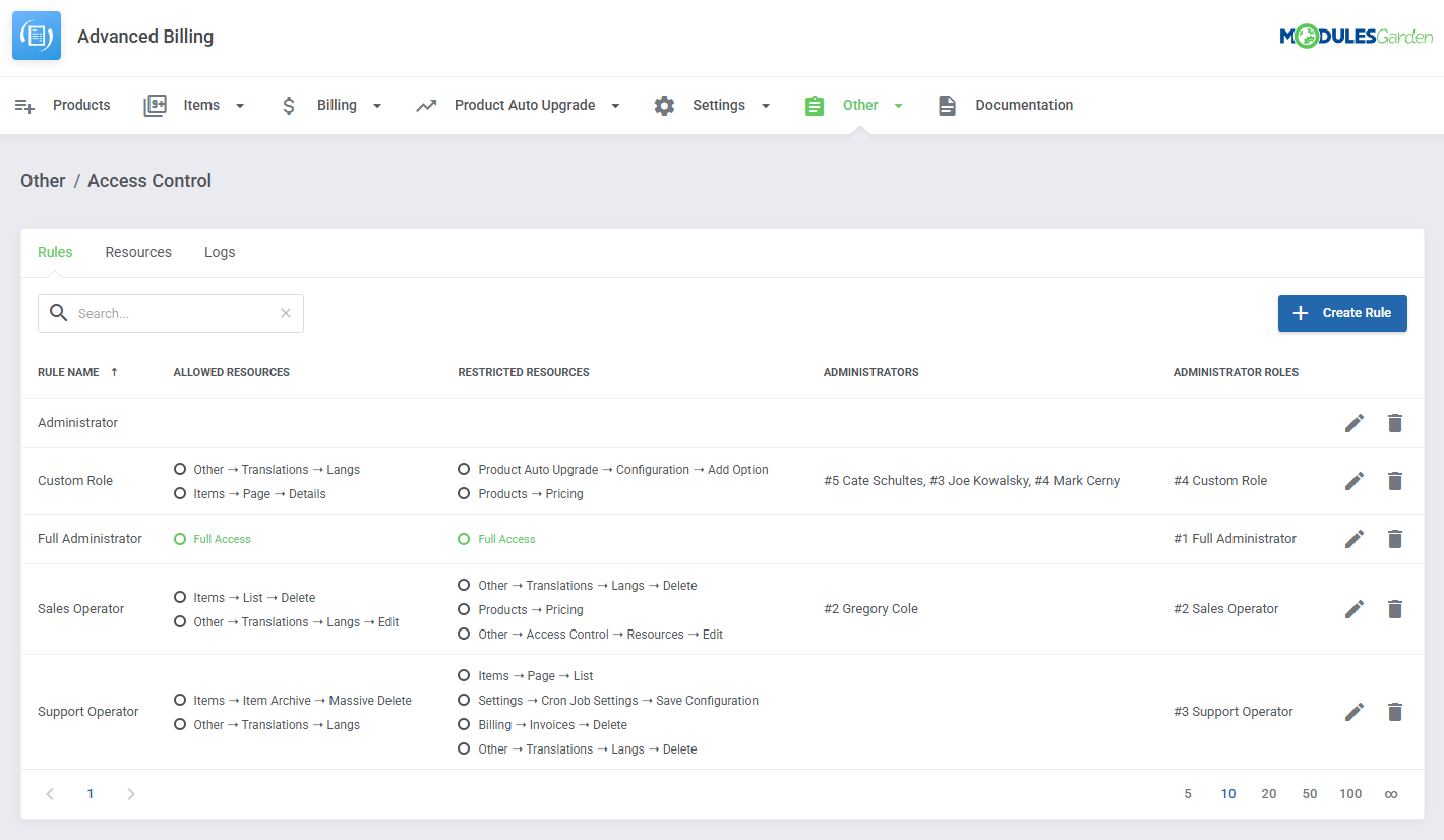 Advanced Billing For WHMCS: Module Screenshot 49