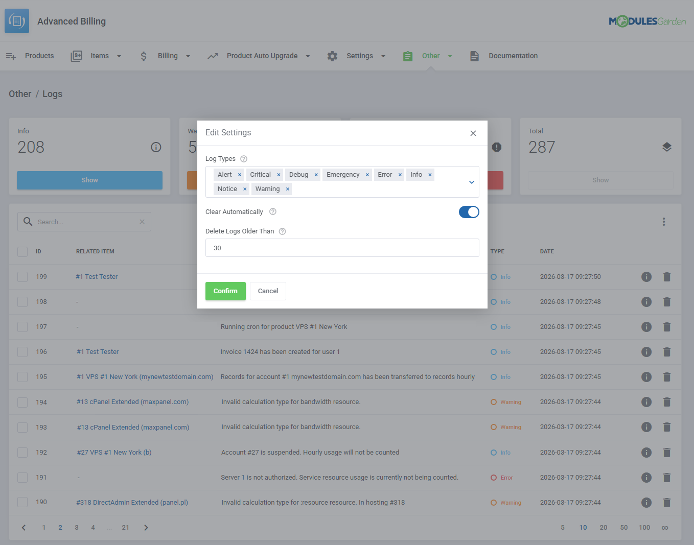 Advanced Billing For WHMCS: Module Screenshot 53