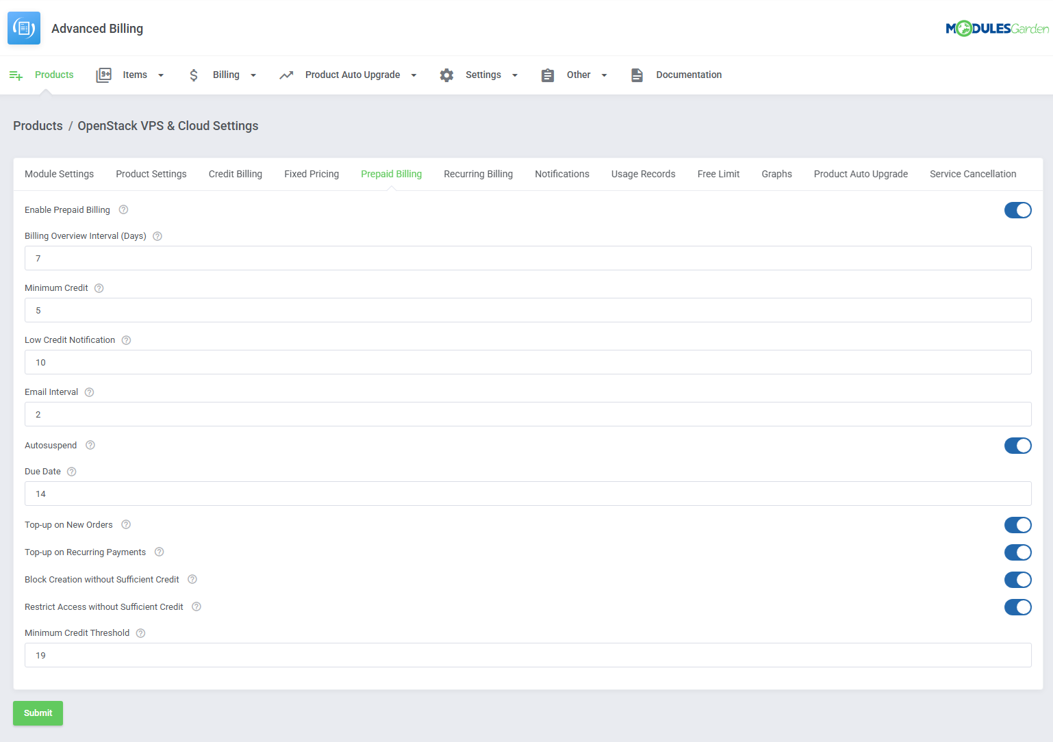 Advanced Billing For WHMCS: Module Screenshot 19