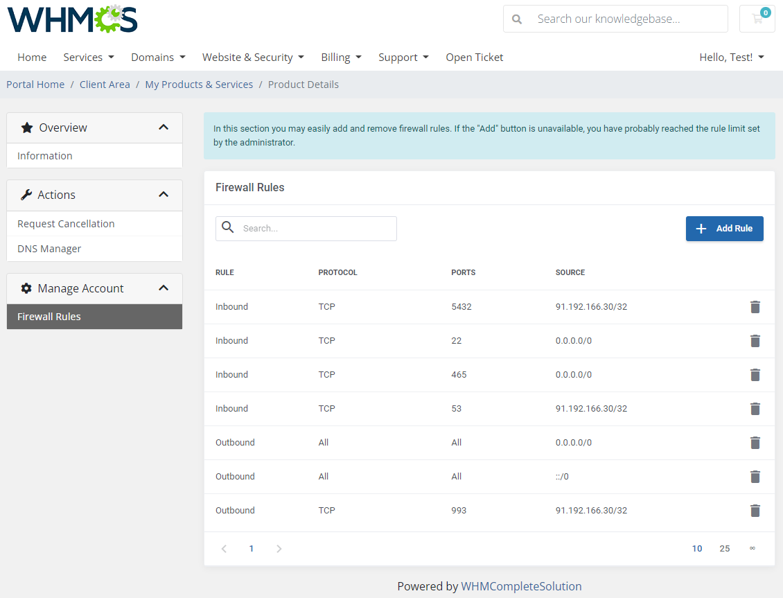 Amazon EC2 For WHMCS: Module Screenshot 2