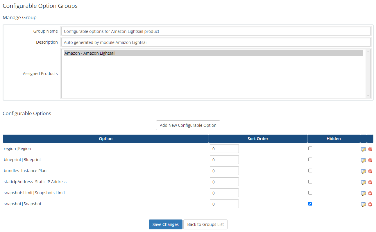 Amazon Lightsail For WHMCS: Module Screenshot 11