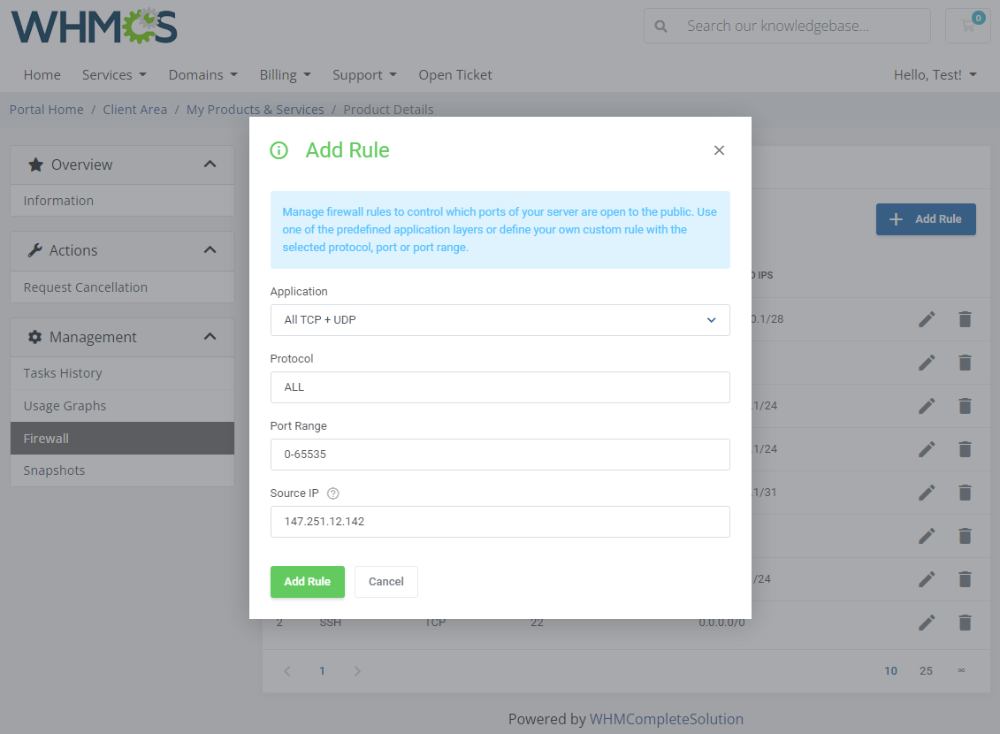 Amazon Lightsail For WHMCS: Module Screenshot 6