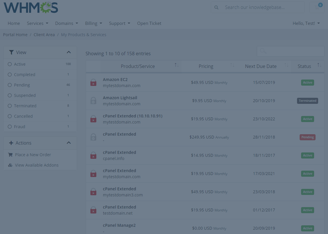 Client Area Popup For WHMCS: Module Screenshot 3