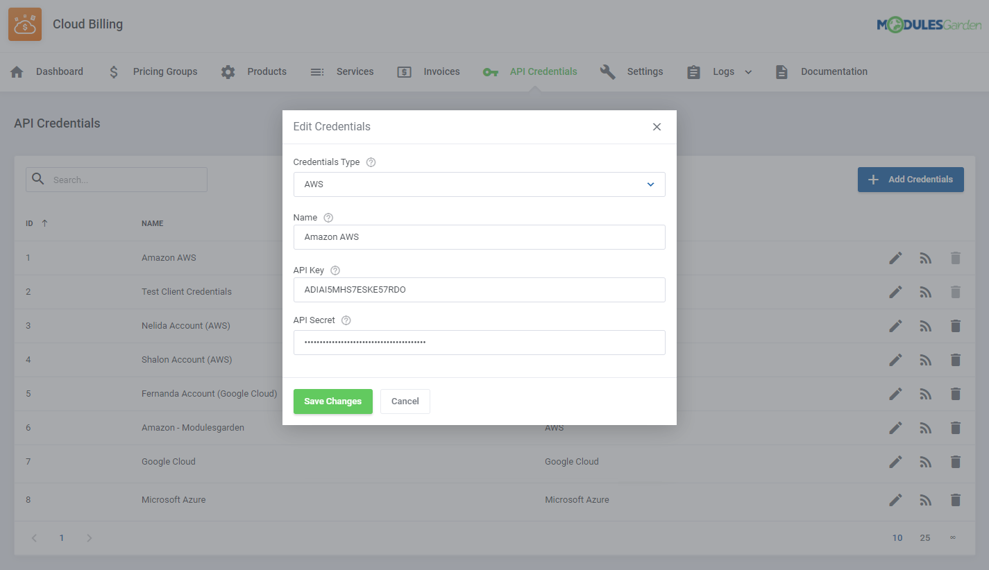 Cloud Billing For WHMCS: Module Screenshot 14