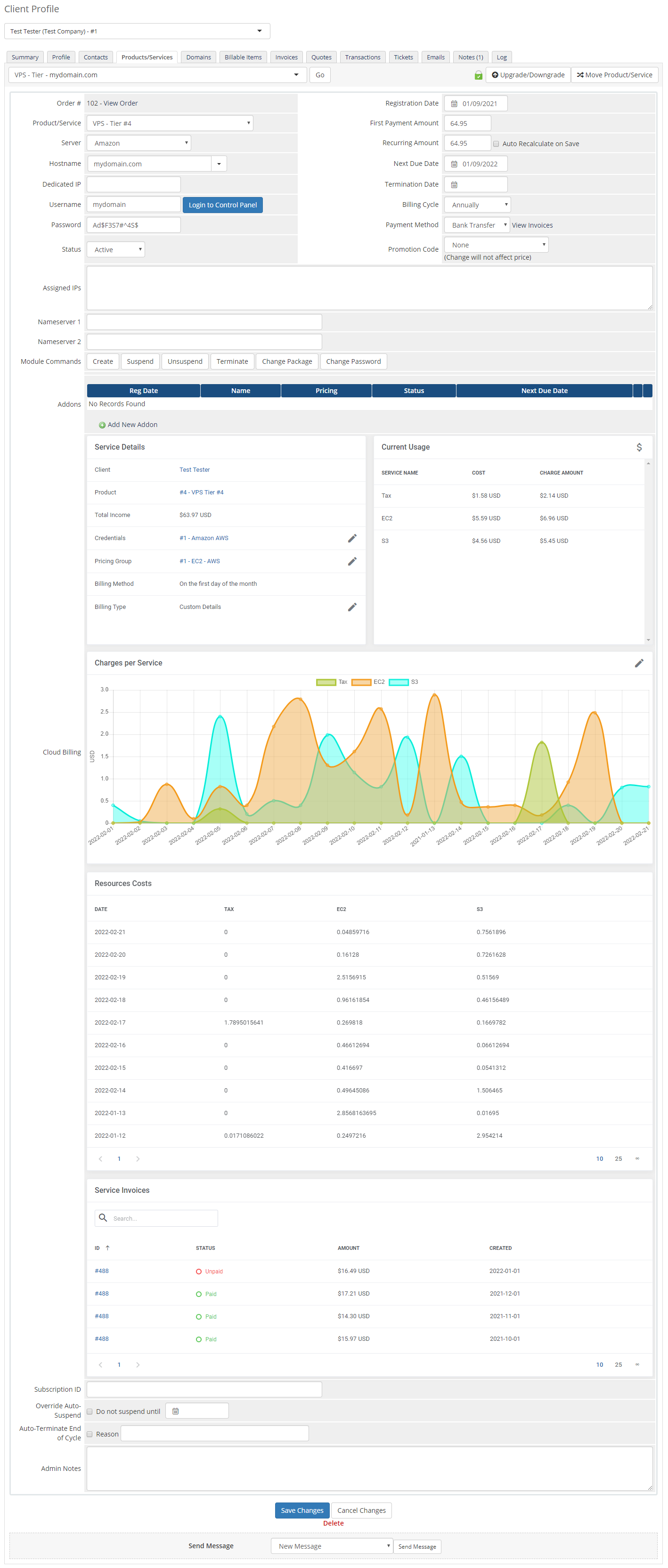 Cloud Billing For WHMCS: Module Screenshot 19