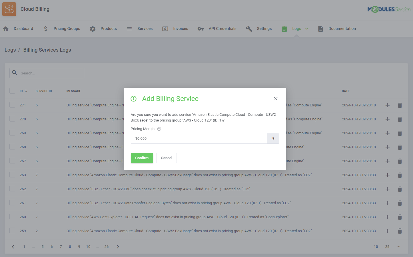 Cloud Billing For WHMCS: Module Screenshot 18