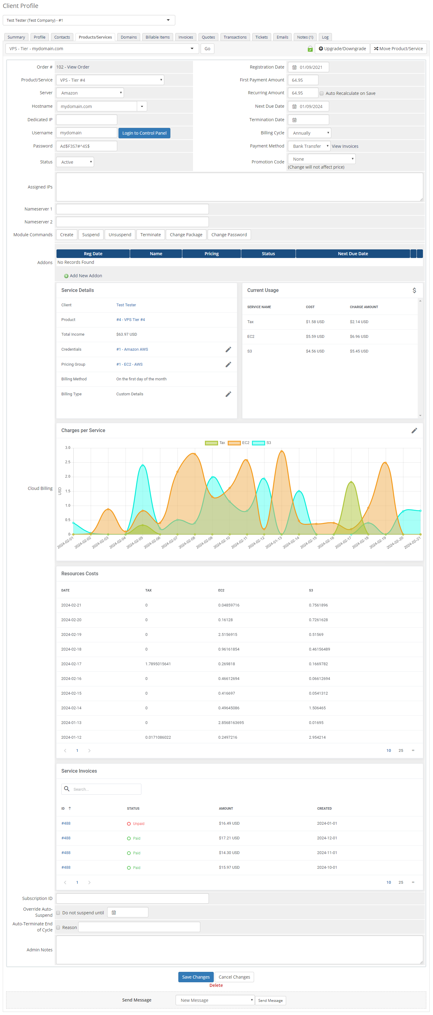 Cloud Billing For WHMCS: Module Screenshot 19