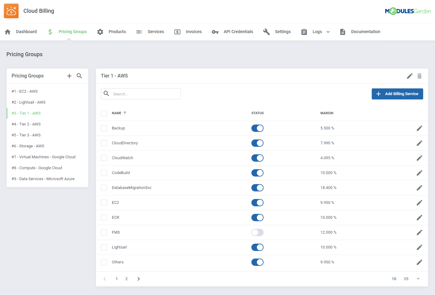 Cloud Billing For WHMCS: Module Screenshot 2