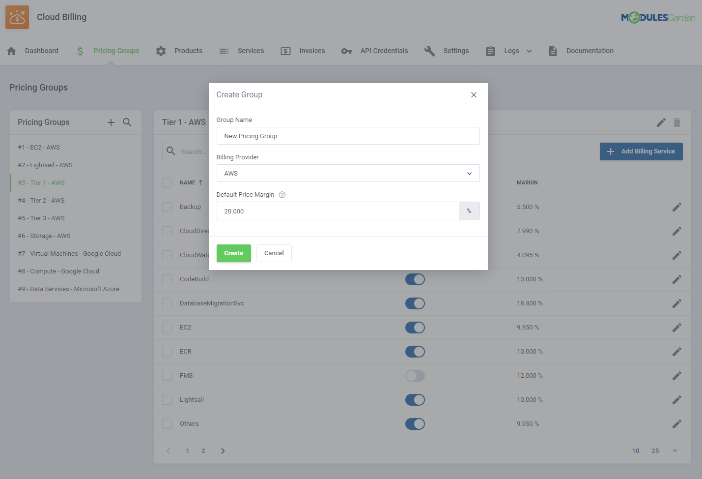 Cloud Billing For WHMCS: Module Screenshot 3