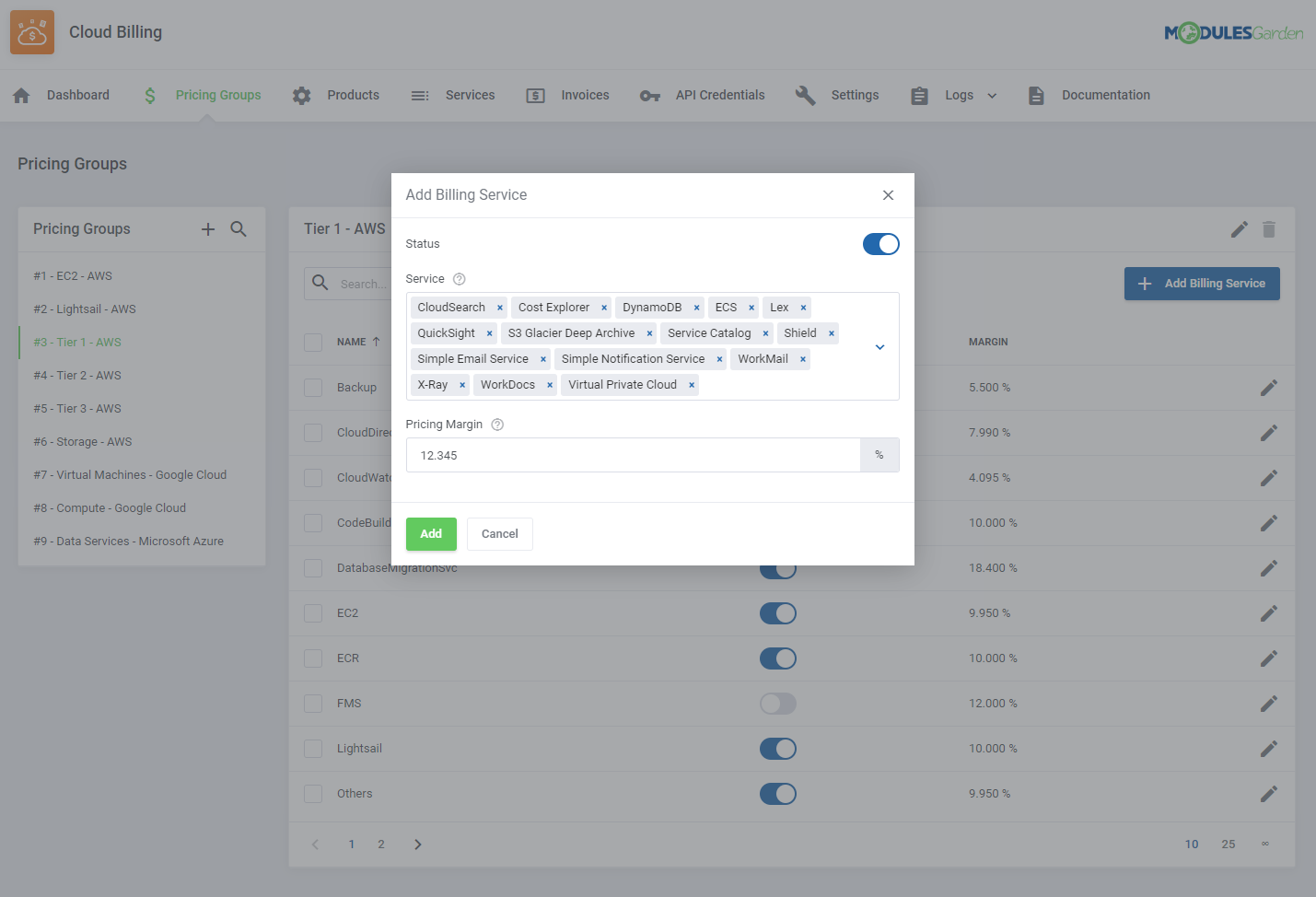 Cloud Billing For WHMCS: Module Screenshot 4