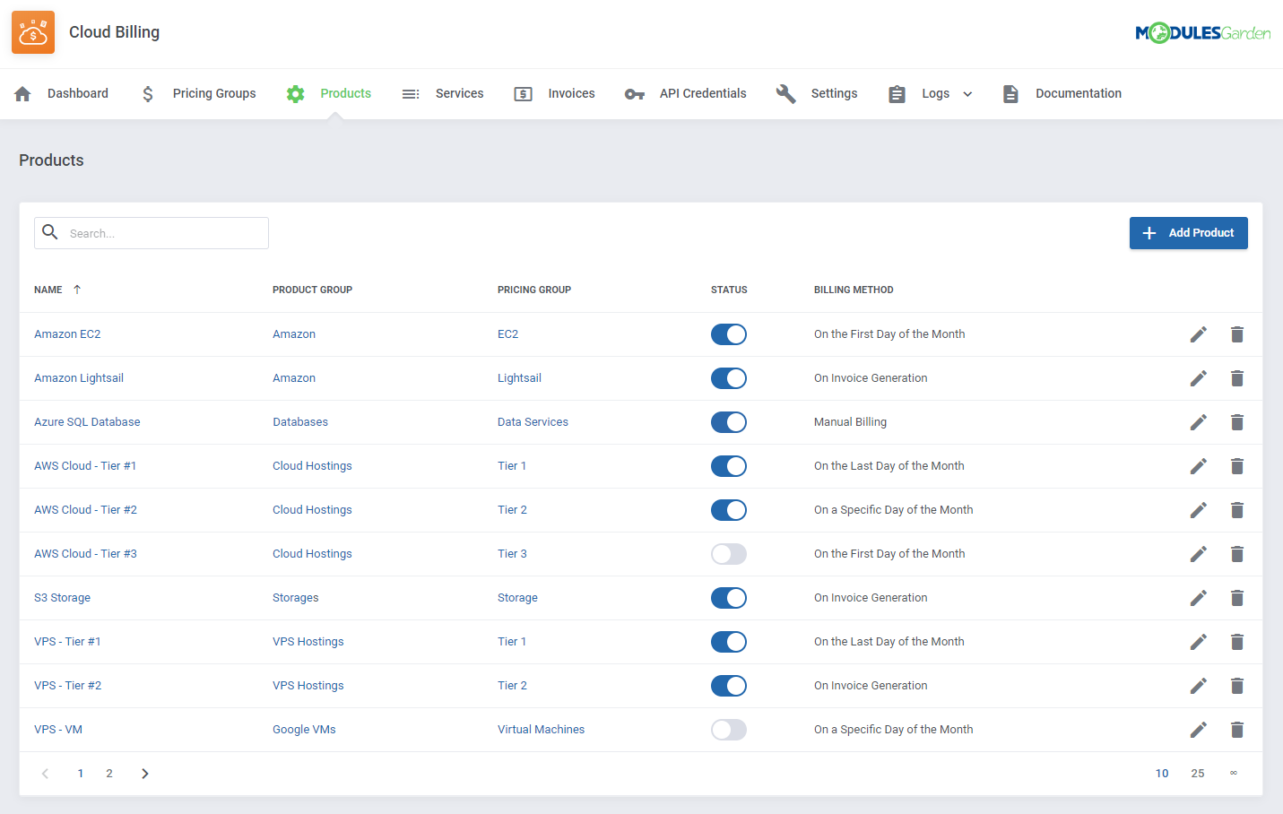 Cloud Billing For WHMCS: Module Screenshot 7