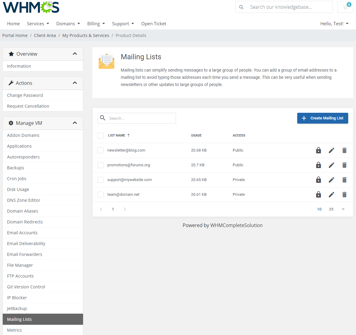 cPanel Extended For WHMCS: Module Screenshot 22