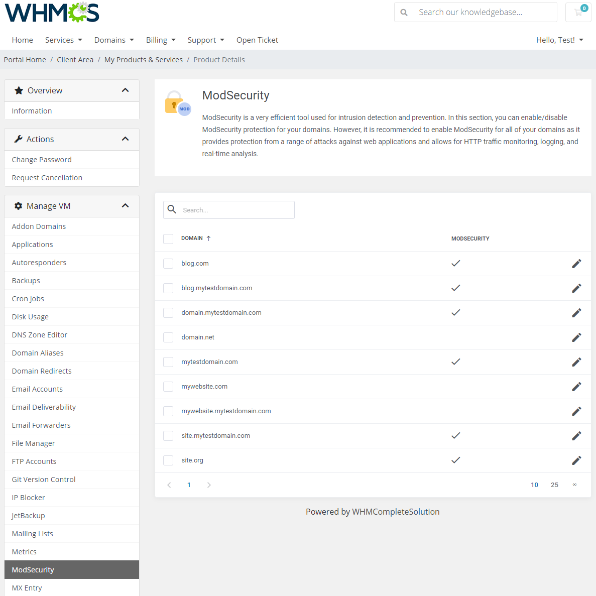 cPanel Extended For WHMCS: Module Screenshot 24