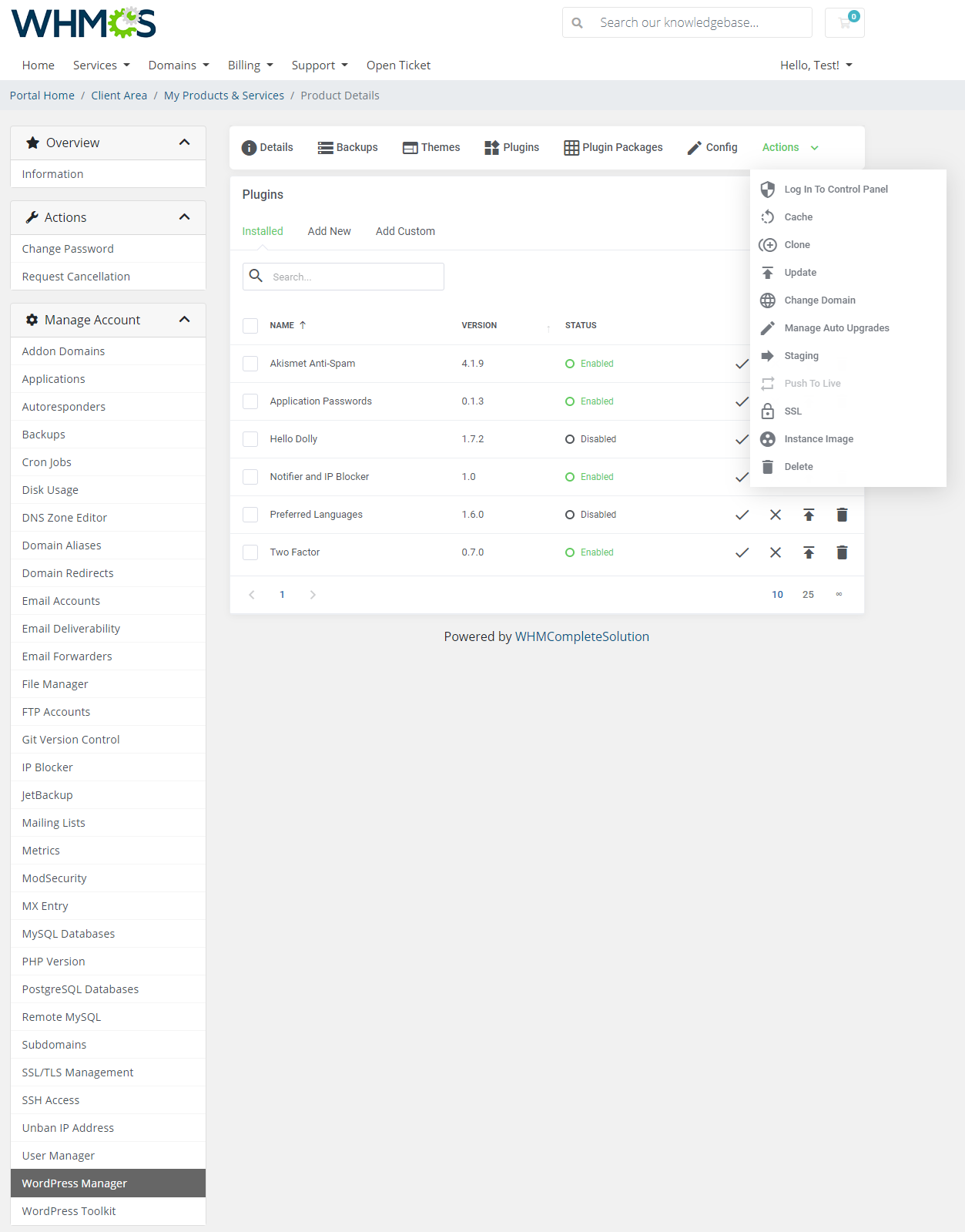 cPanel Extended For WHMCS: Module Screenshot 38
