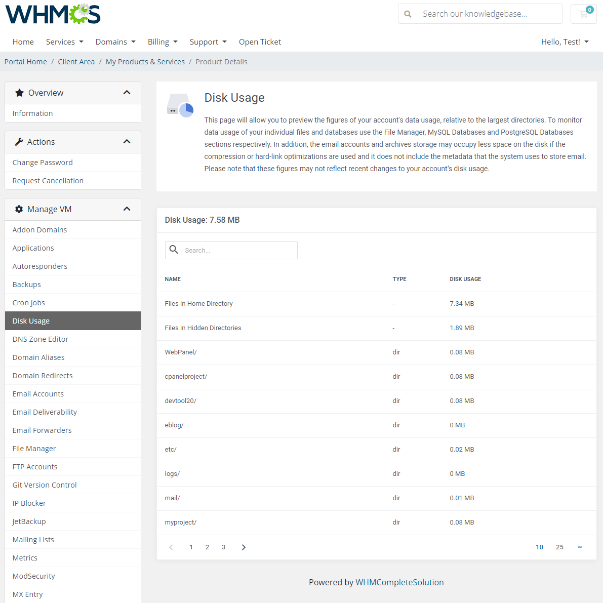 cPanel Extended For WHMCS: Module Screenshot 9