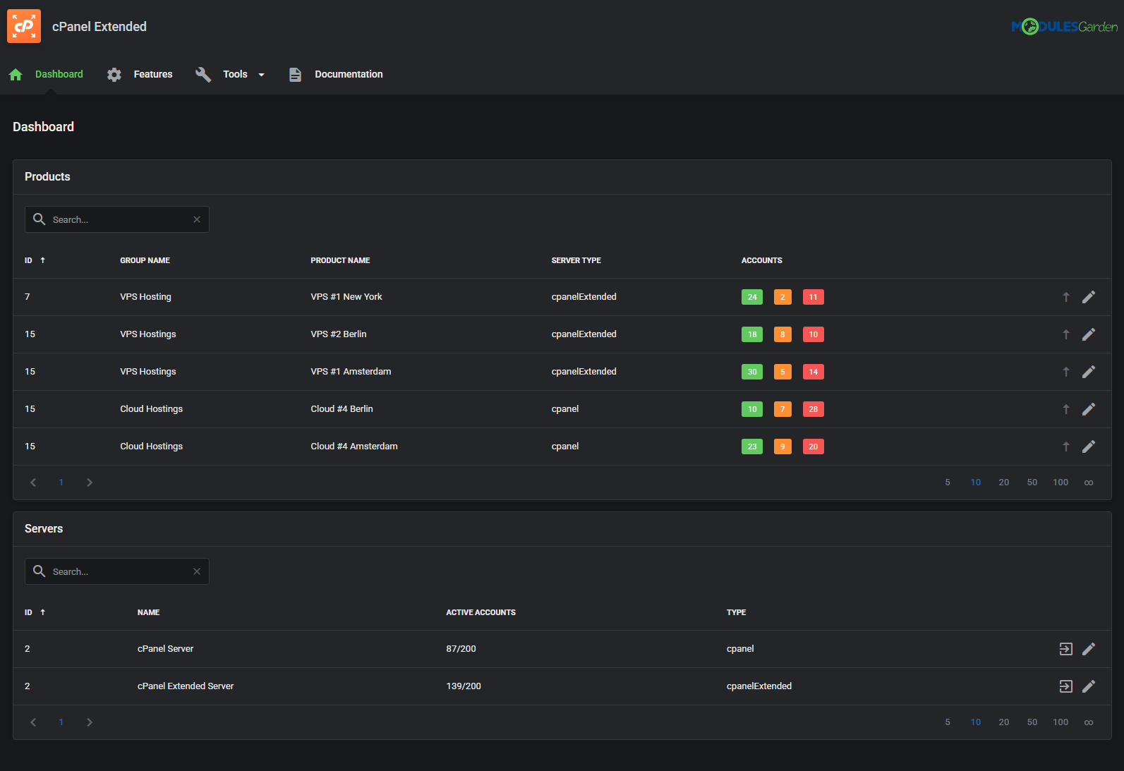cPanel Extended For WHMCS: Module Screenshot 49