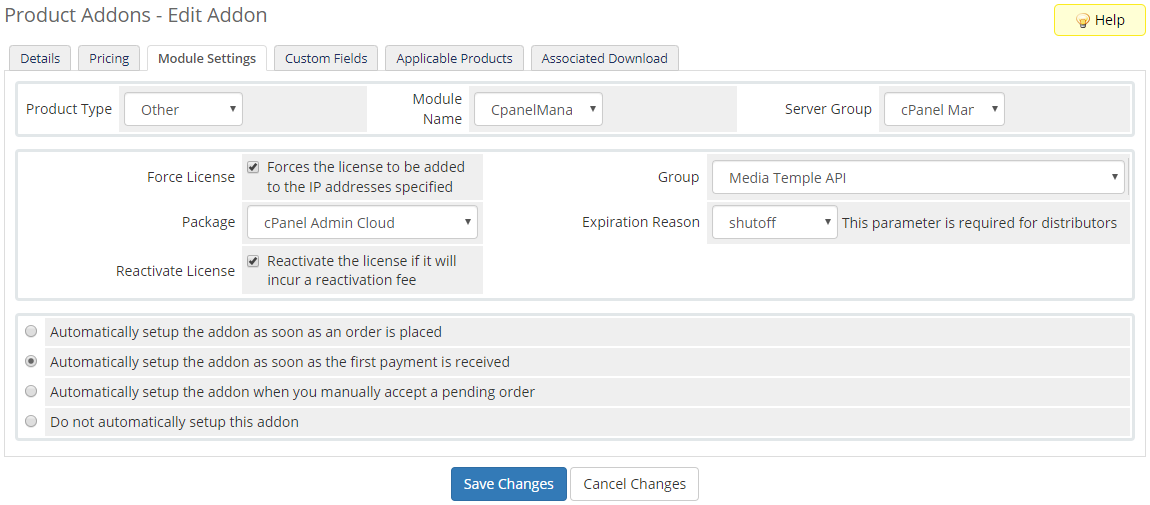 cPanel Manage2 For WHMCS: Module Screenshot 4