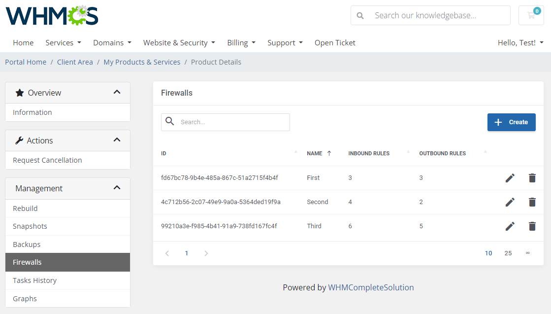DigitalOcean Droplets For WHMCS: Module Screenshot 5