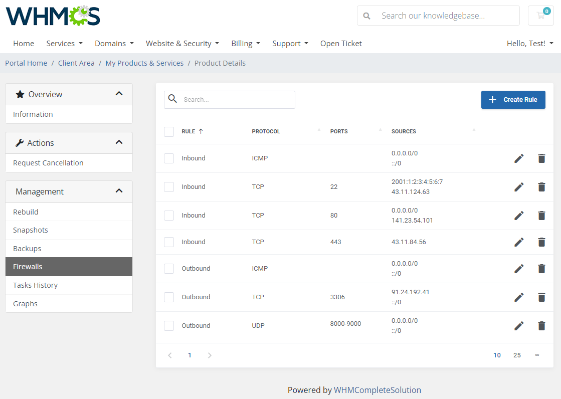 DigitalOcean Droplets For WHMCS: Module Screenshot 6