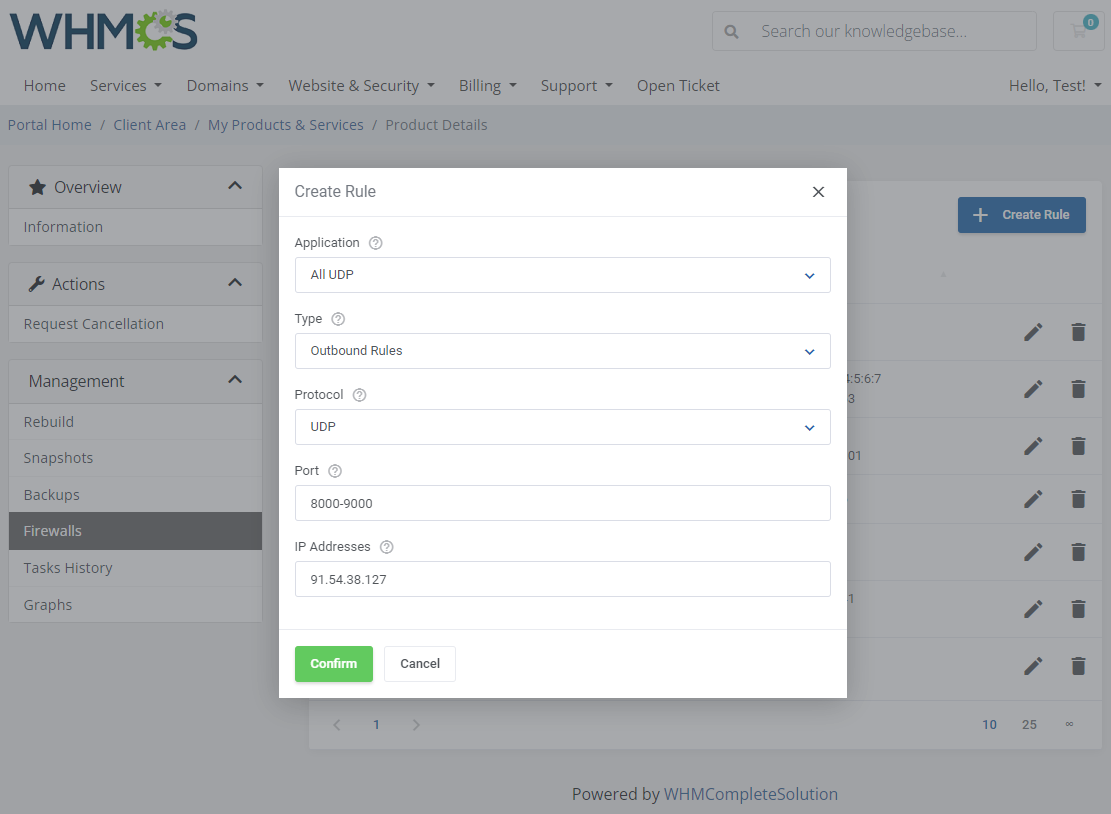 DigitalOcean Droplets For WHMCS: Module Screenshot 7