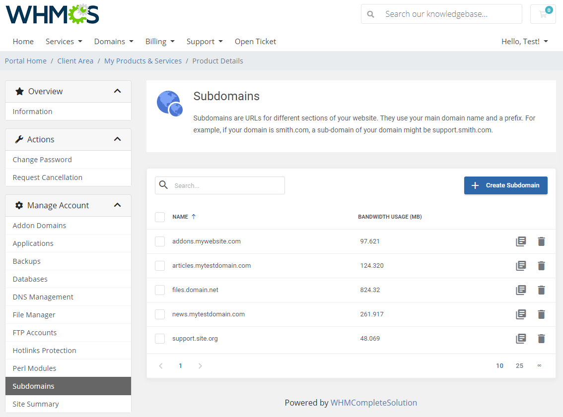DirectAdmin Extended For WHMCS: Module Screenshot 16