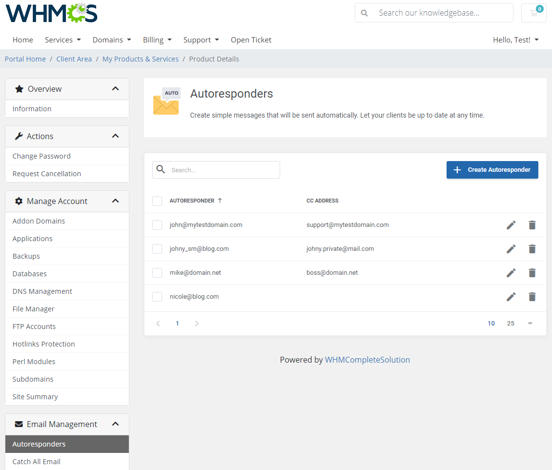 DirectAdmin Extended For WHMCS: Module Screenshot 18