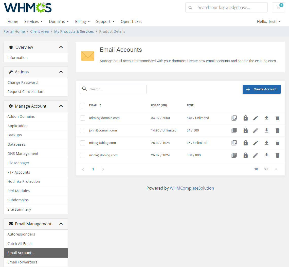 DirectAdmin Extended For WHMCS: Module Screenshot 21