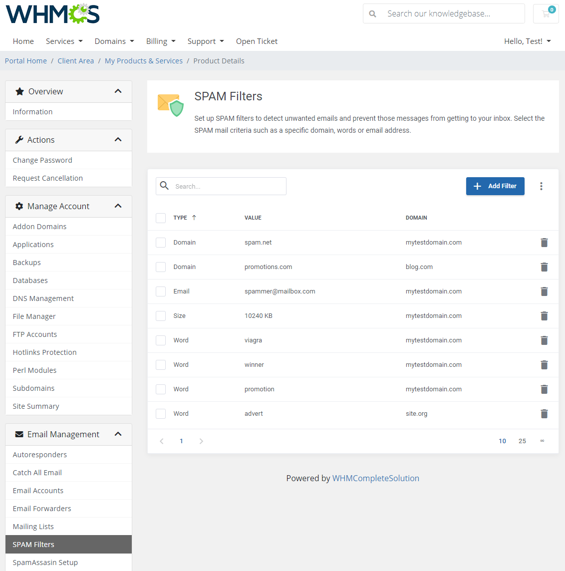 DirectAdmin Extended For WHMCS: Module Screenshot 24