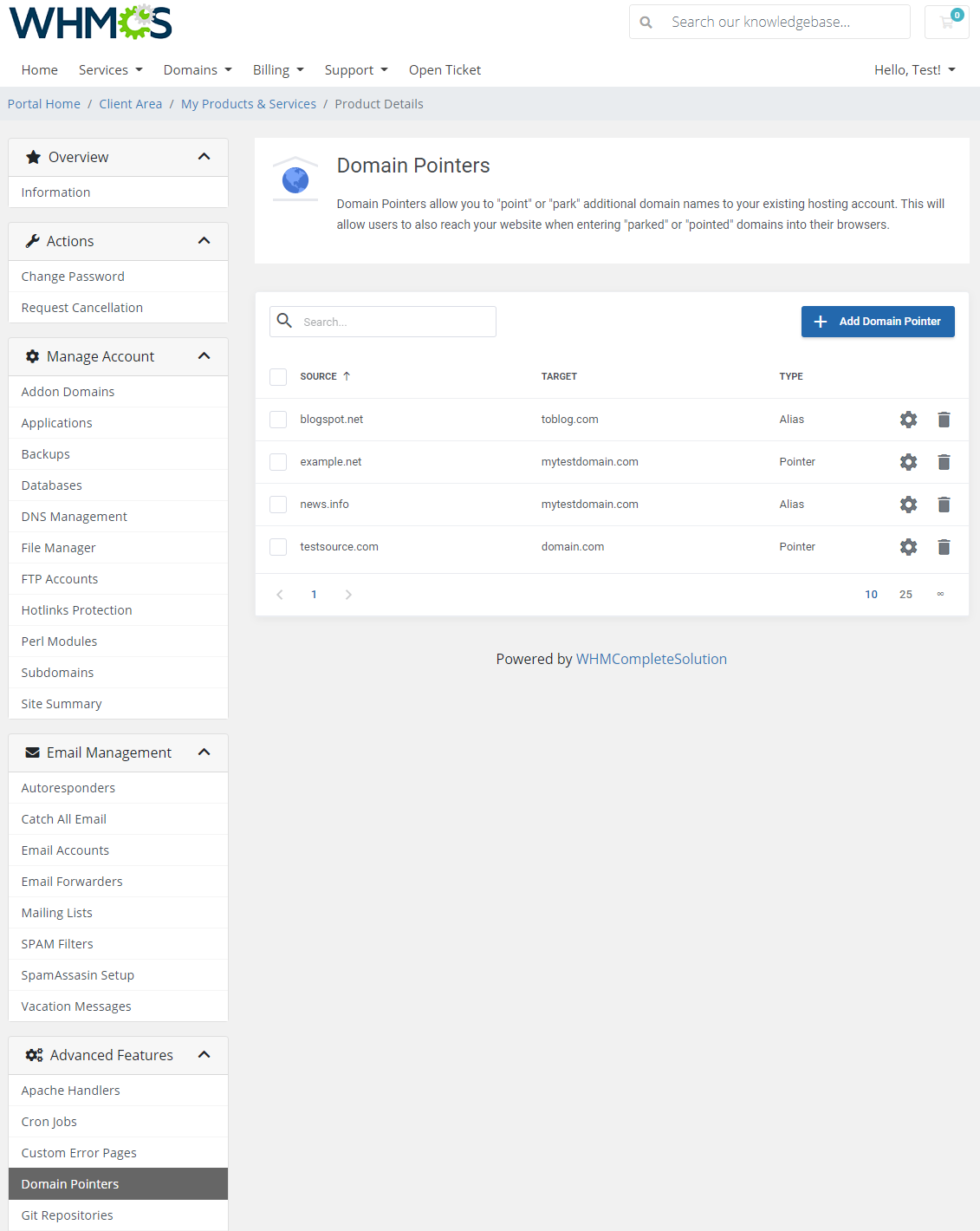 DirectAdmin Extended For WHMCS: Module Screenshot 30
