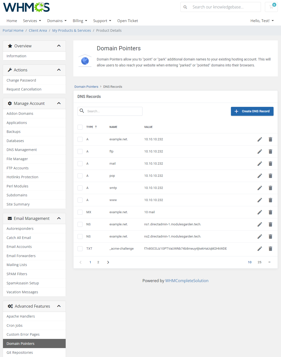 DirectAdmin Extended For WHMCS: Module Screenshot 31