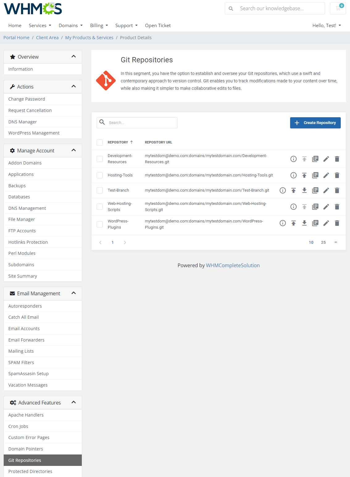 DirectAdmin Extended For WHMCS: Module Screenshot 32