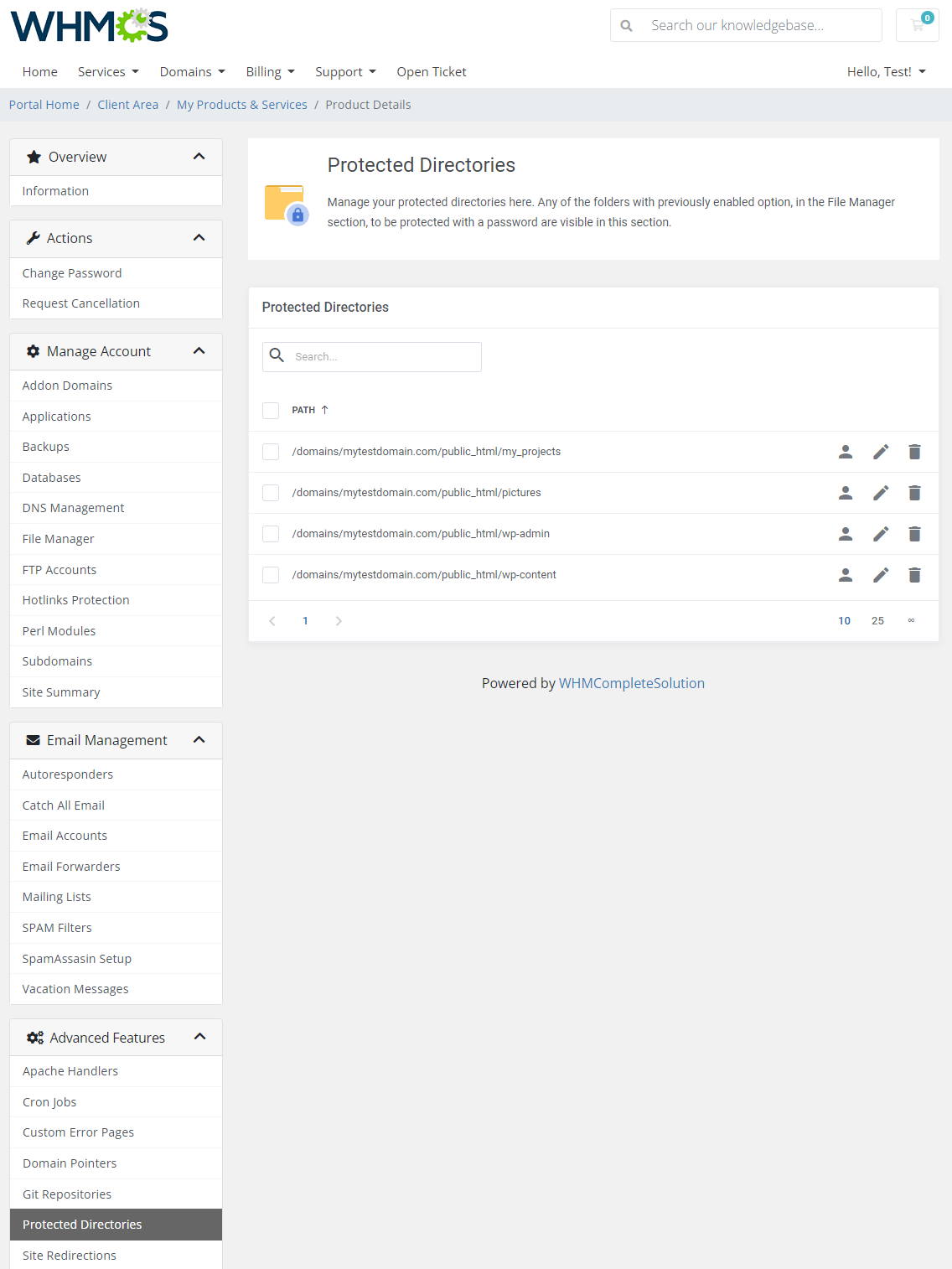 DirectAdmin Extended For WHMCS: Module Screenshot 33