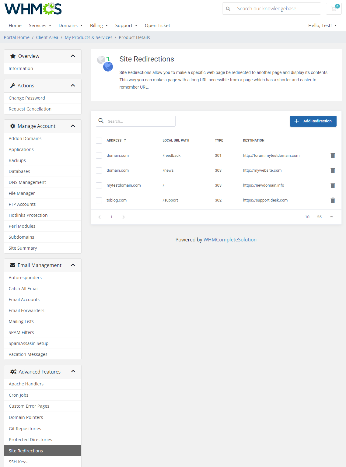 DirectAdmin Extended For WHMCS: Module Screenshot 34