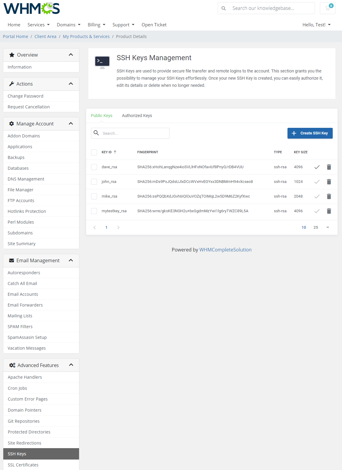 DirectAdmin Extended For WHMCS: Module Screenshot 35