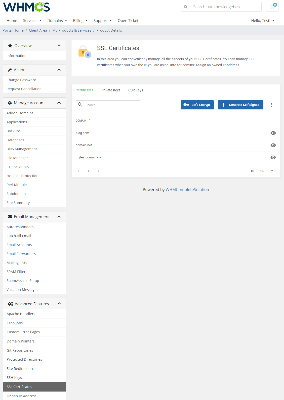 DirectAdmin Extended For WHMCS: Module Screenshot 36