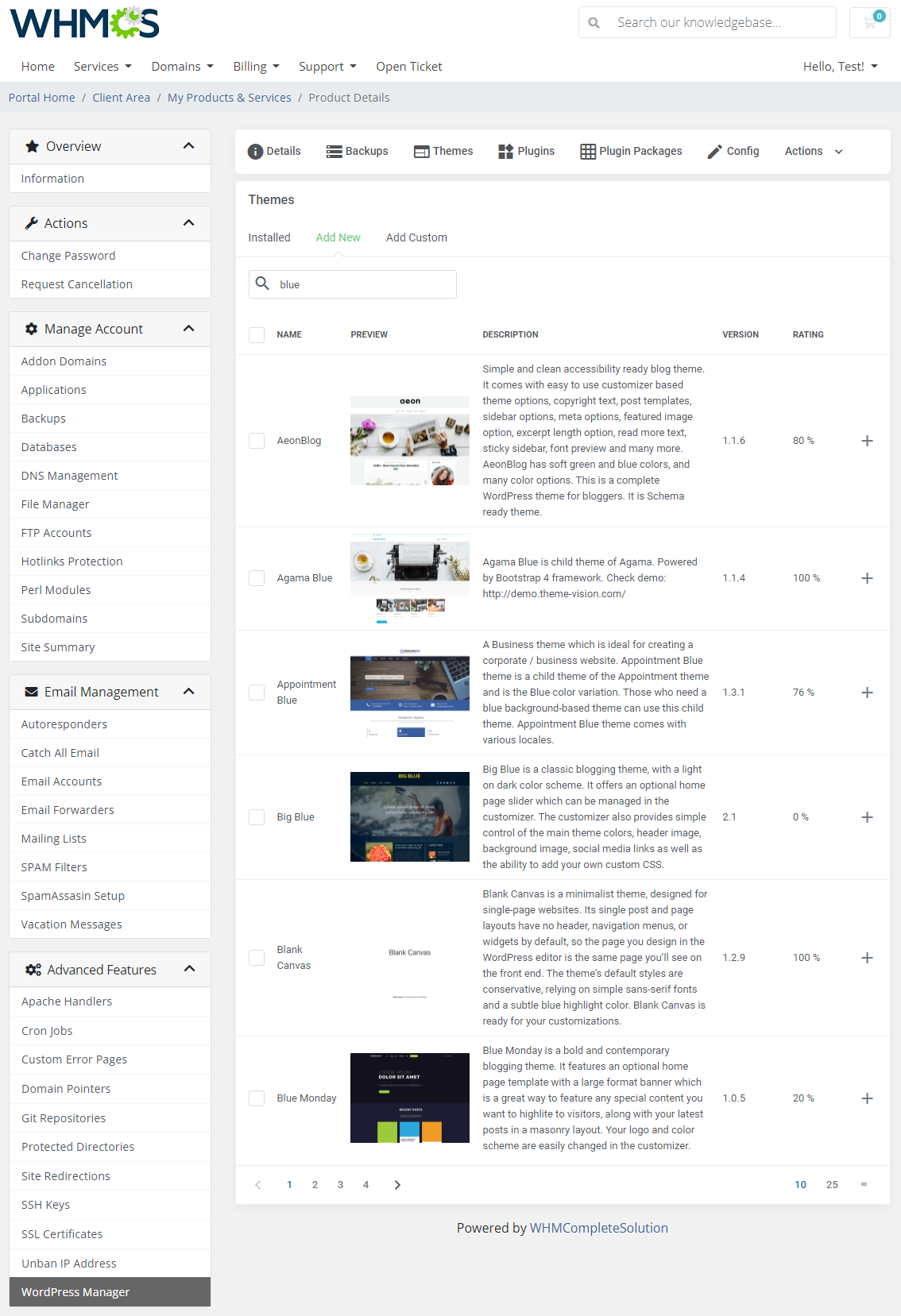 DirectAdmin Extended For WHMCS: Module Screenshot 41