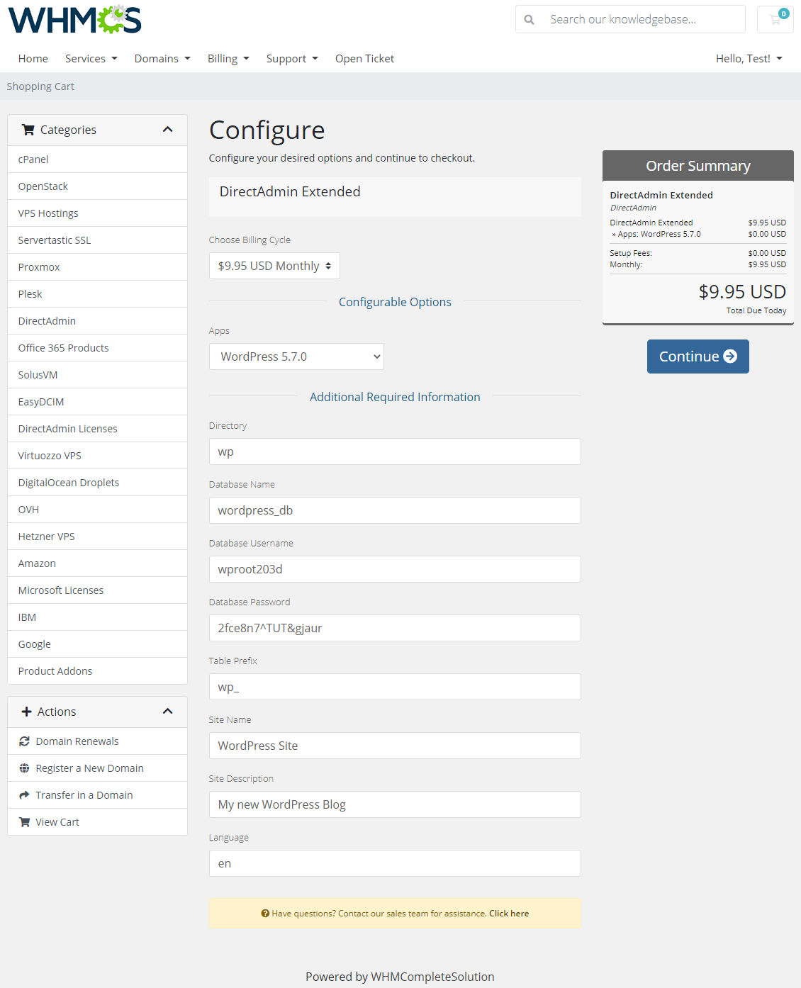 DirectAdmin Extended For WHMCS: Module Screenshot 44