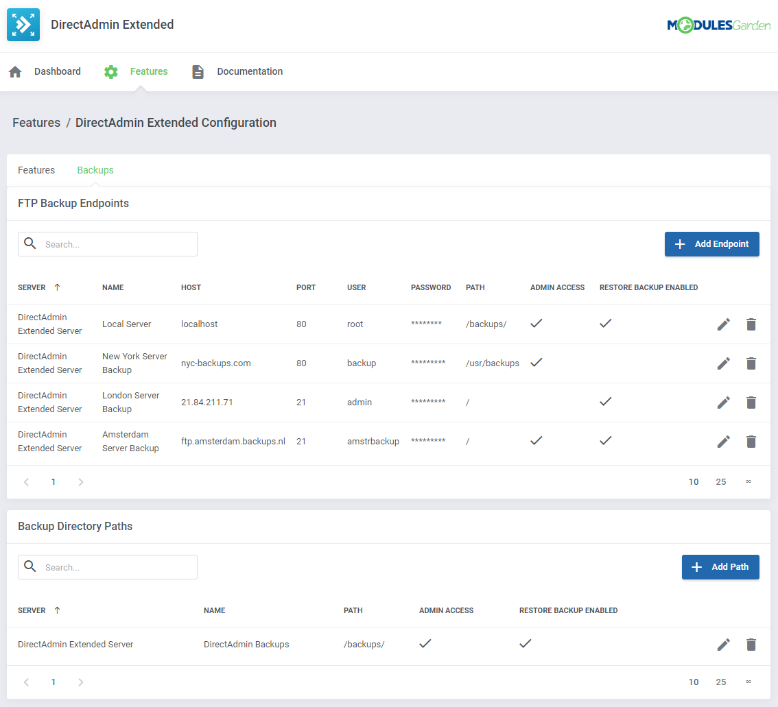 DirectAdmin Extended For WHMCS: Module Screenshot 49
