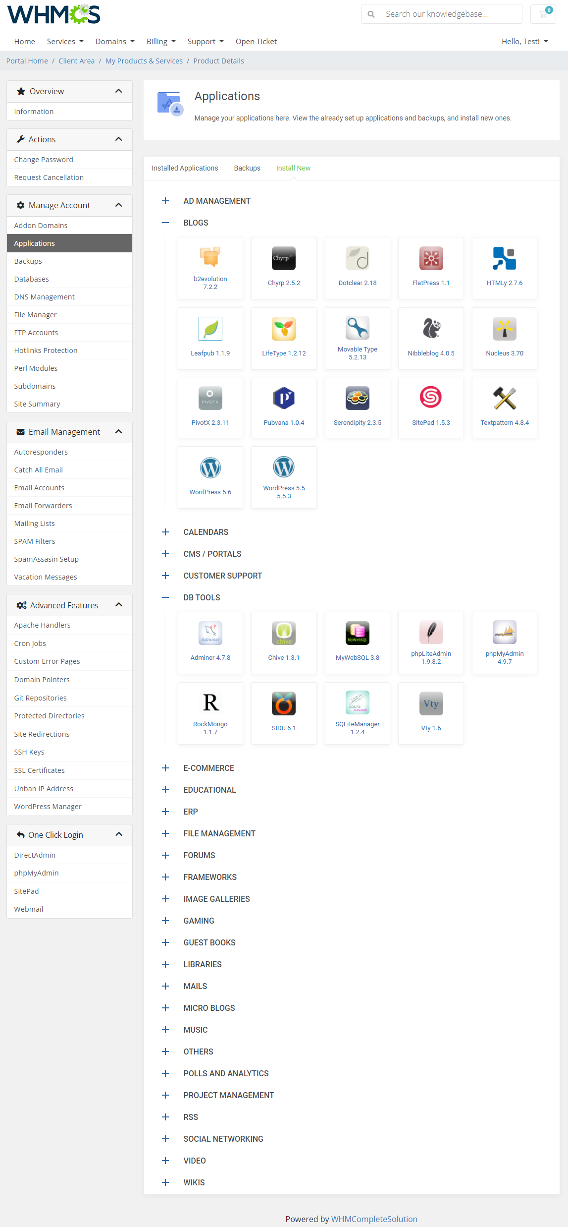 DirectAdmin Extended For WHMCS: Module Screenshot 6