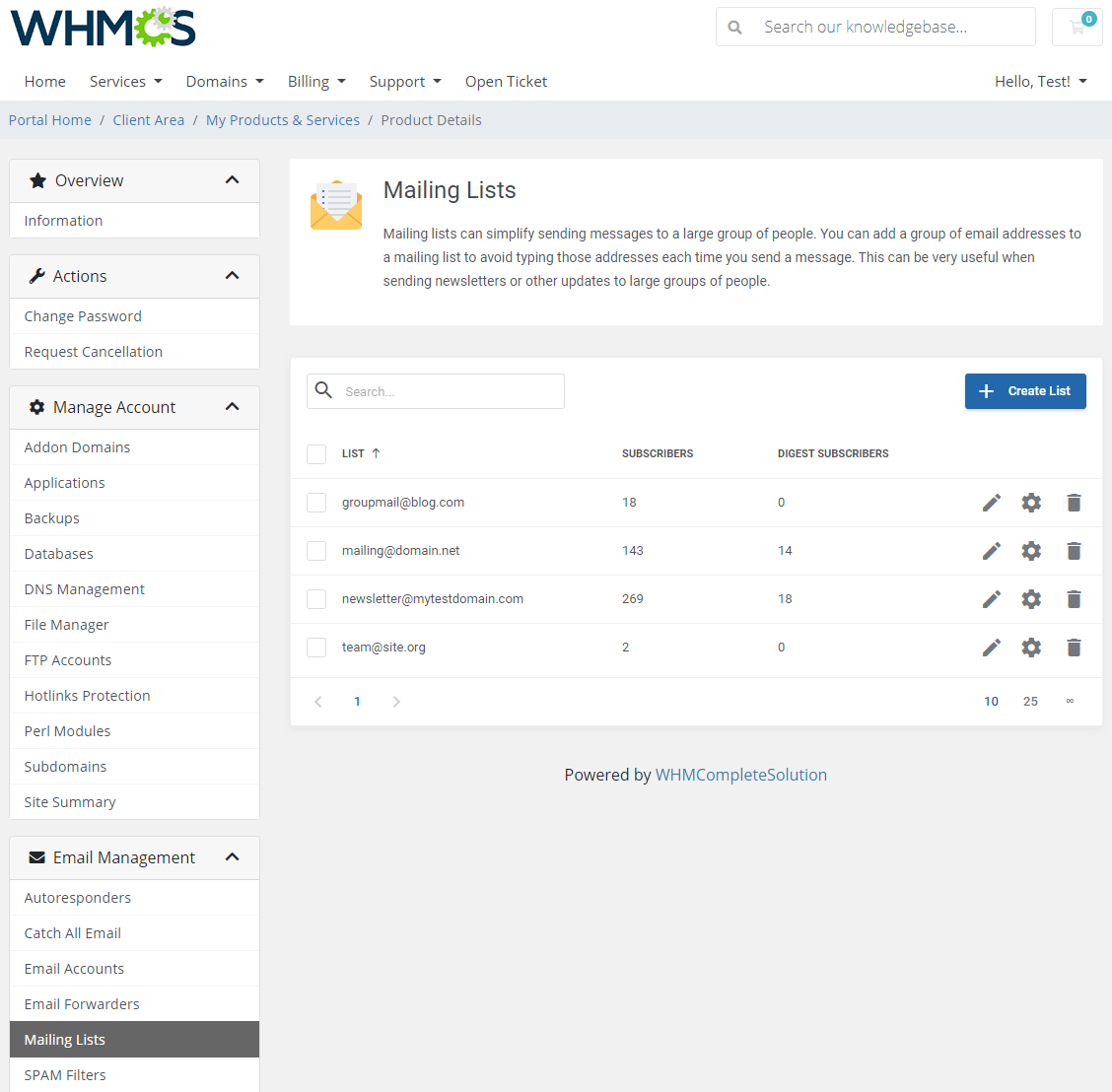 DirectAdmin Extended For WHMCS: Module Screenshot 23