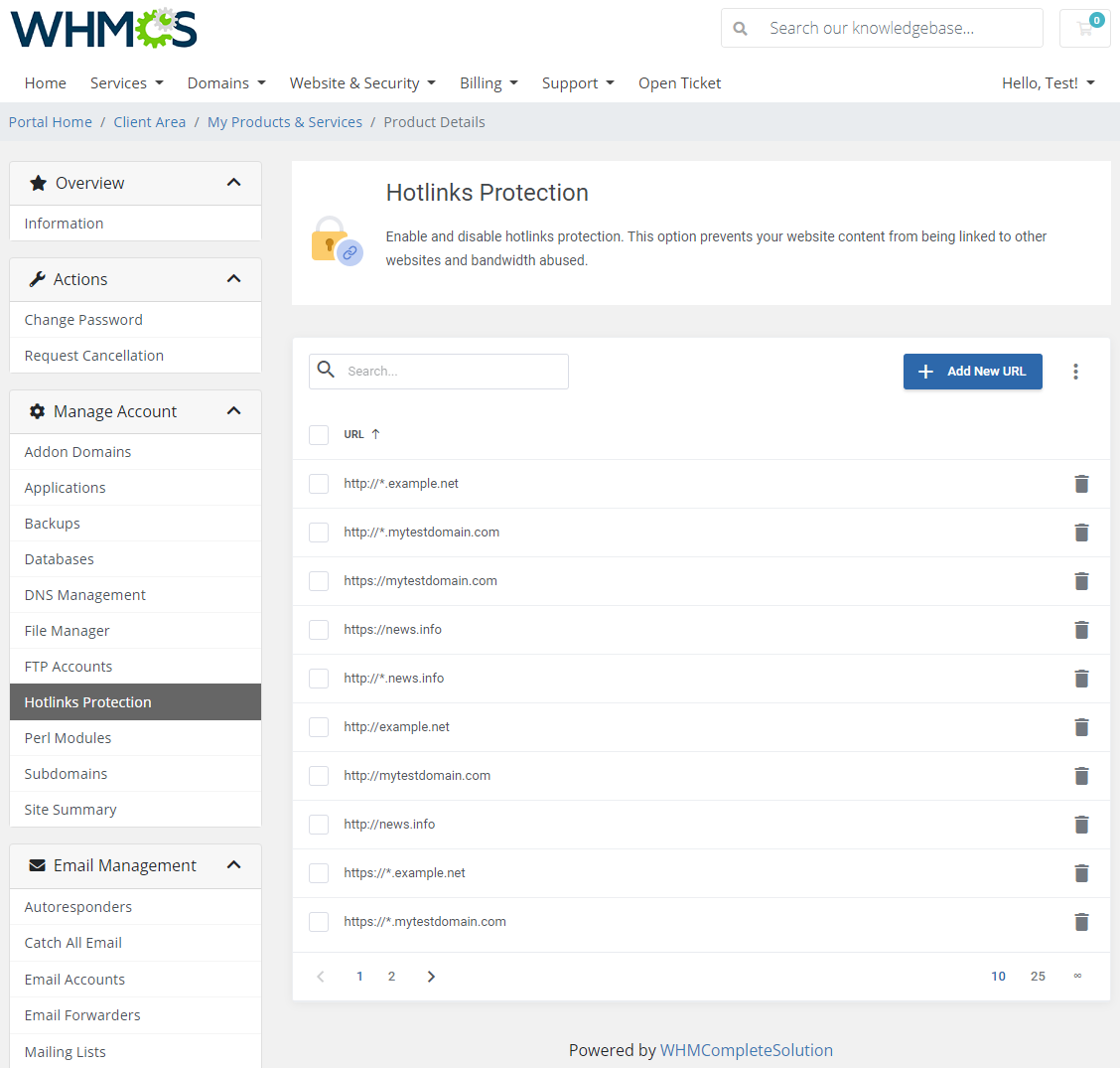 DirectAdmin Extended For WHMCS: Module Screenshot 14