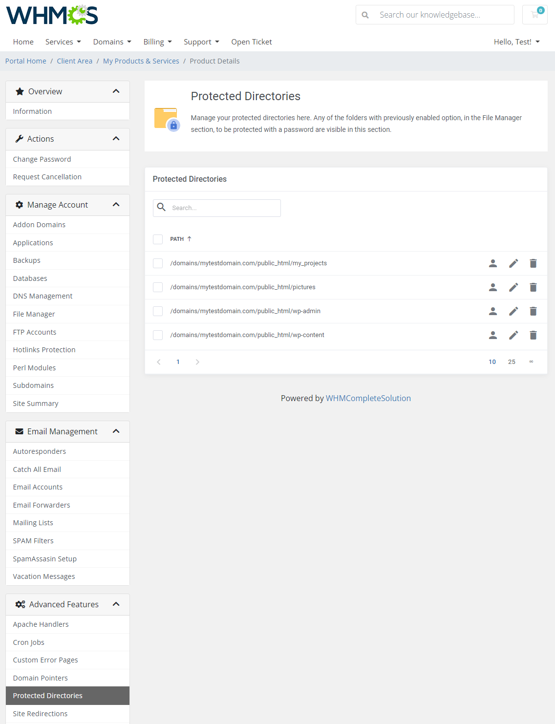 DirectAdmin Extended For WHMCS: Module Screenshot 32