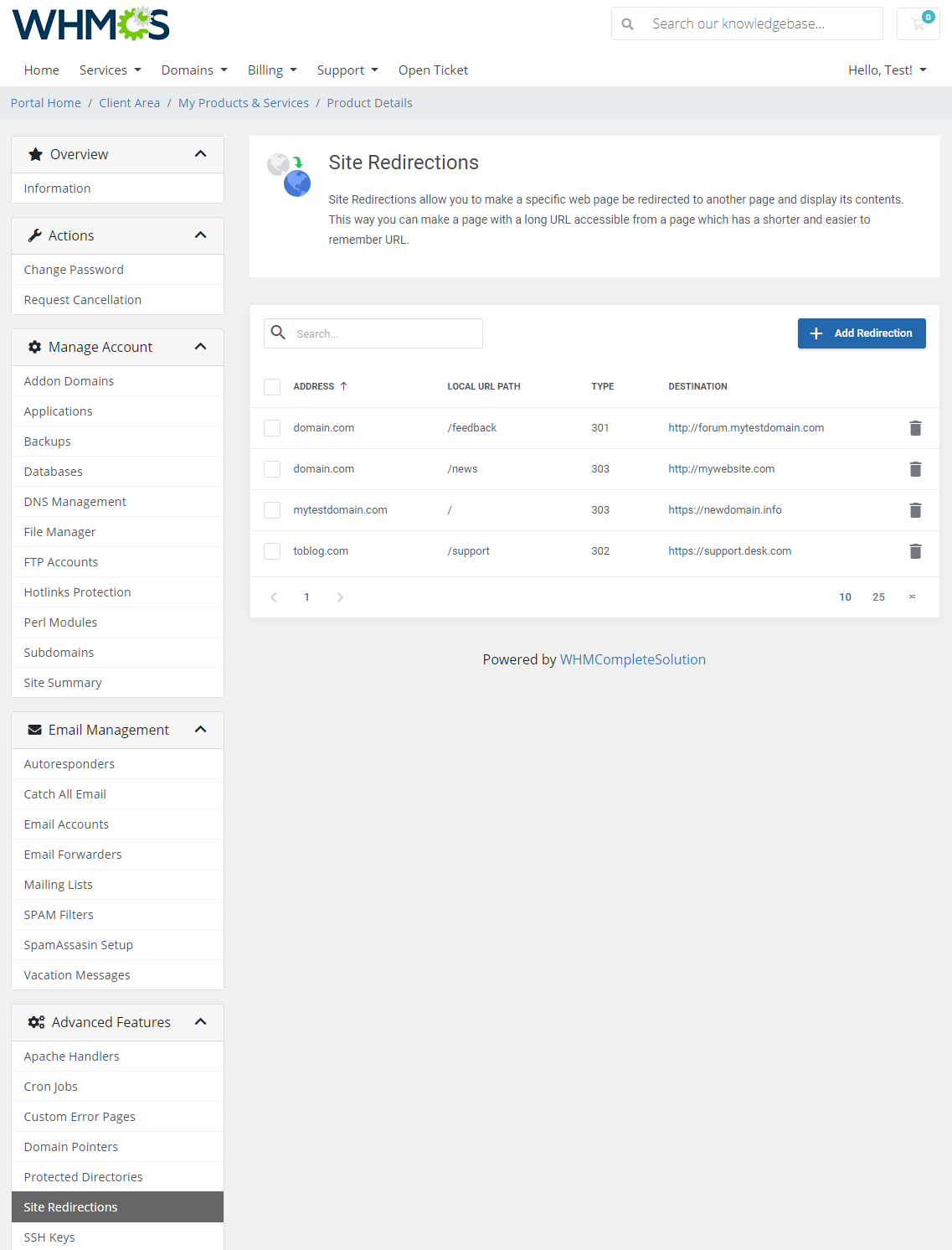 DirectAdmin Extended For WHMCS: Module Screenshot 33