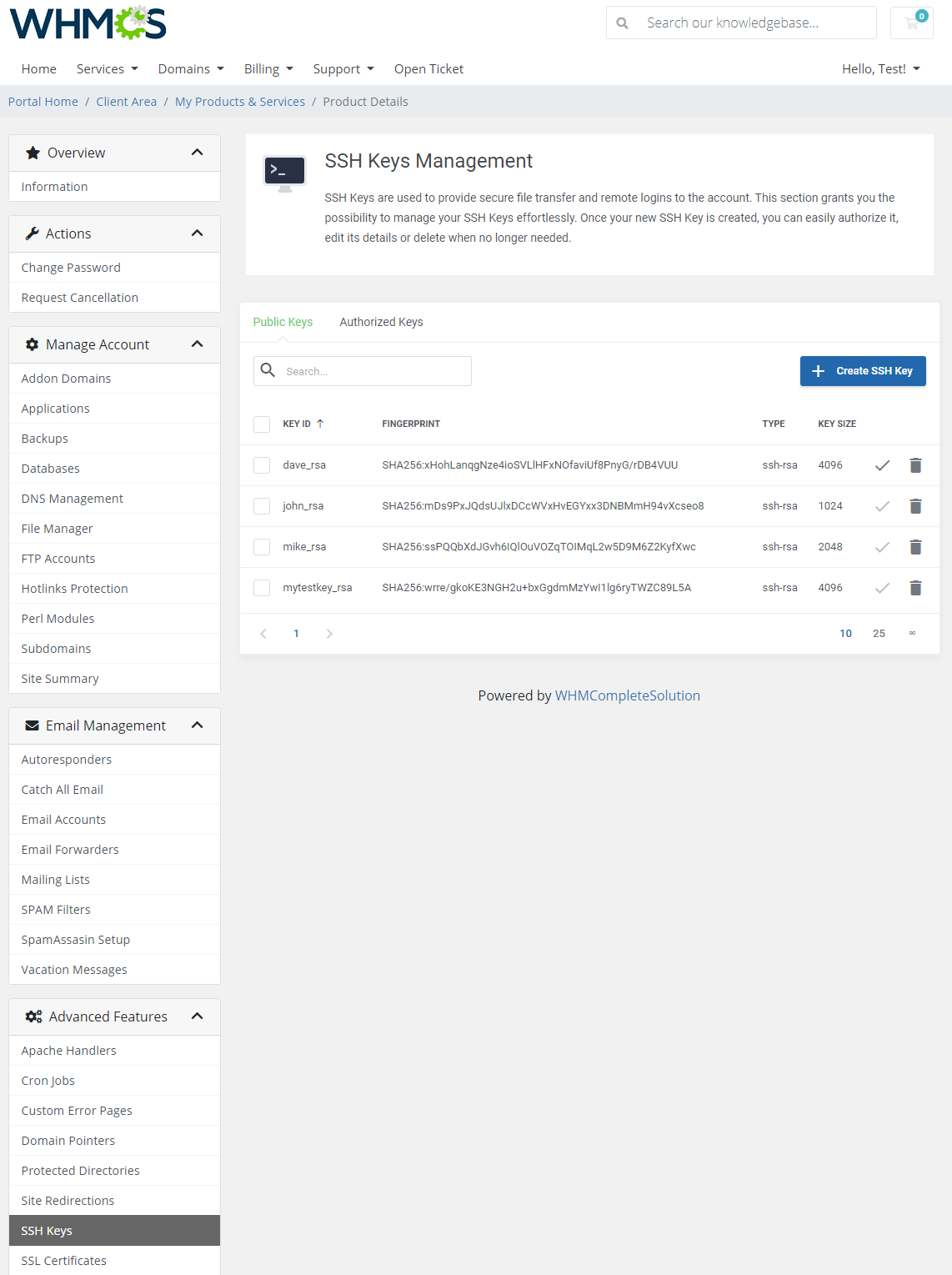 DirectAdmin Extended For WHMCS: Module Screenshot 34